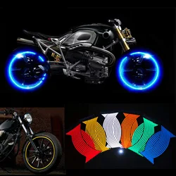Motorcycle Strips Wheel Stickers Decals Reflective Rim Waterproof Protection Strips Motorcycle Decoration Accessories