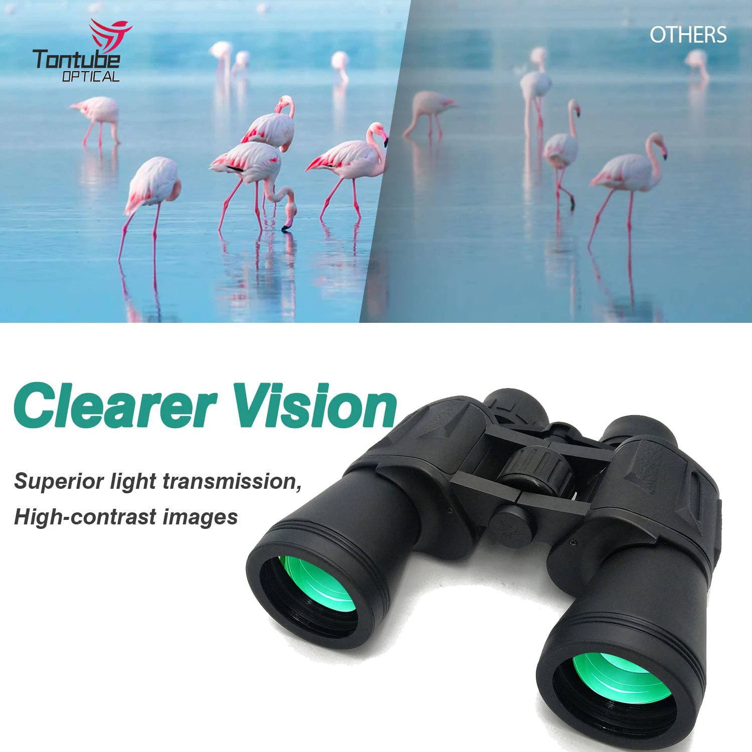 

High Power Binoculars 7x50 10x50 Long Range Porro Prism Binos Telescope for Hunting Sports