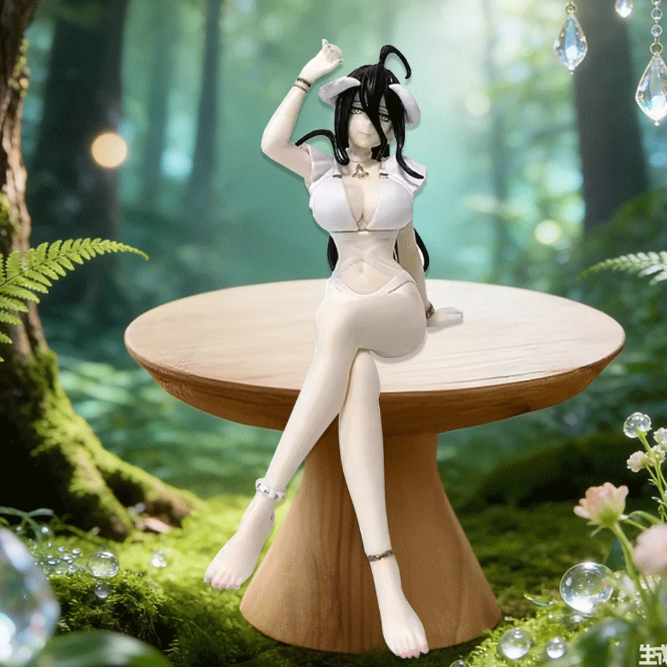 핫 오버로드 알베도 애니메이션 피규어 화이트 수영복 모델 컬렉션 장식품 액션 누들 스토퍼 모델 PVC 수집용 장난감