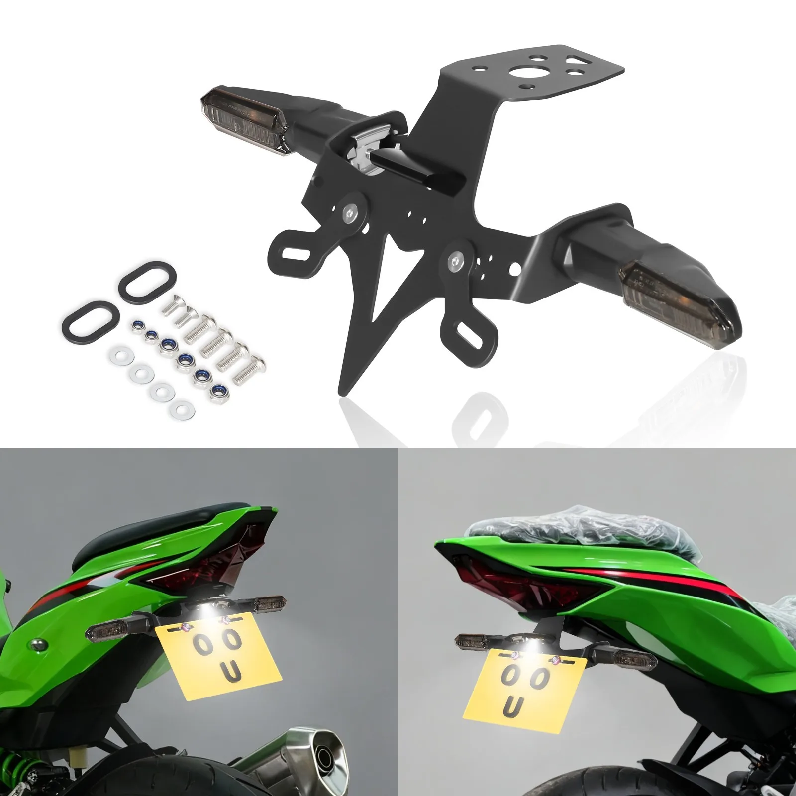 

For Kawasaki ZX4RR ZX25R ZX4R Fender Eliminator Tail Tidy LED Turn Signal Set Accesorios Moto License Light/Numbe Plate Light