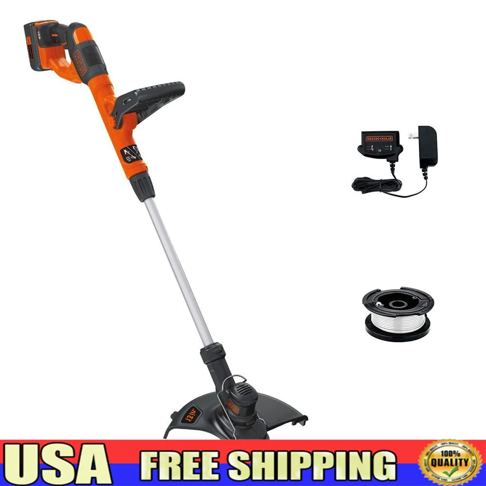 40V Max Lithium Ion Battery String Trimmer Edger Kit High-Torque Power Drive AFS Conversion Lightweight Orange 13