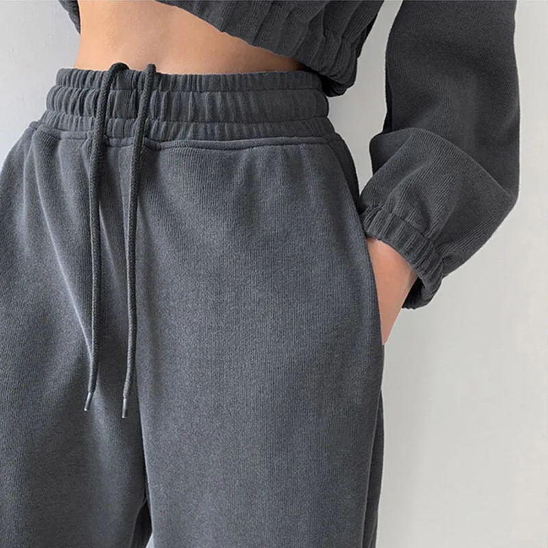 Blue Sweatpants For Women Summer Baggy Pants High Waist Jogger Wide Leg Trousers Spring Women\'s Sports Pants Summer Sweatpants