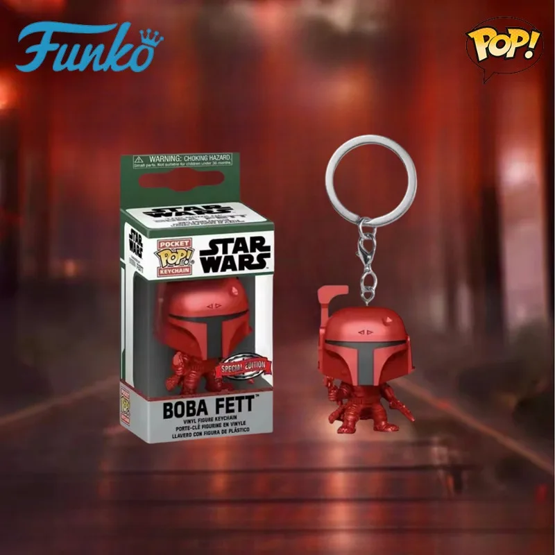 Funko Pop Star Wars Flying Stormtrooper Storm Boba The Mandalorian Baby Yoda Figura Llavero de Bolsillo Regalo de Cumpleaños para Niño