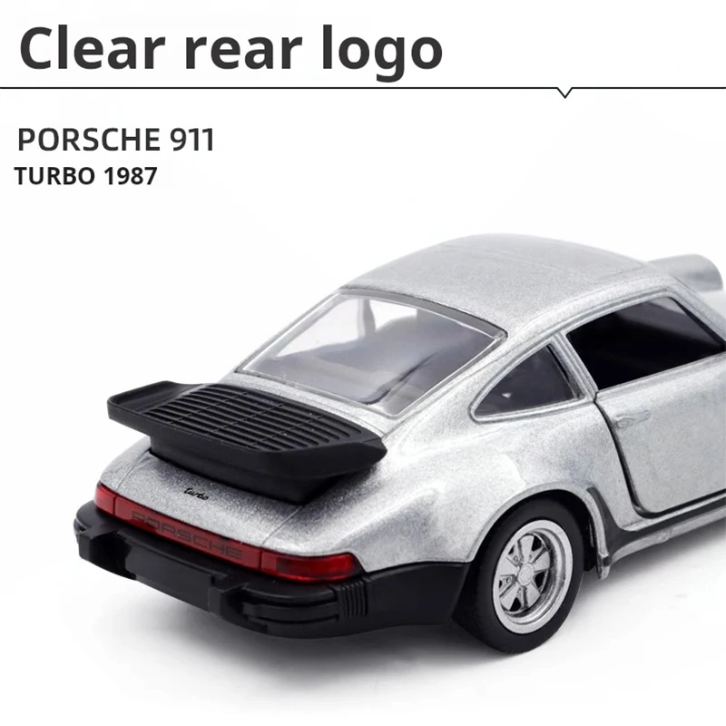 1/36 포르쉐 911 터보 레이싱 카 모델 장난감 시뮬레이션 합금 미니어처 다이캐스트 풀백 수집 아이 생일 선물 장식품 Recom