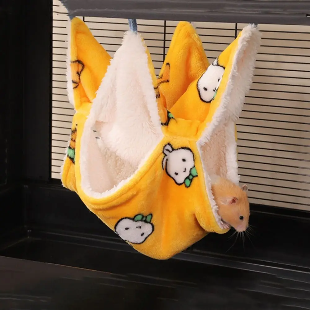 

Flannel Hamster Double-layer Hammock Soft Comfortable Hanging Squirrel Sleeping Bag Squirrel Honey Bag Squirrel Cage Nest