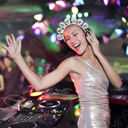 Disco Ball Headband European American Style Mirror Ball Party Accessory Hairband for Festive Decorations