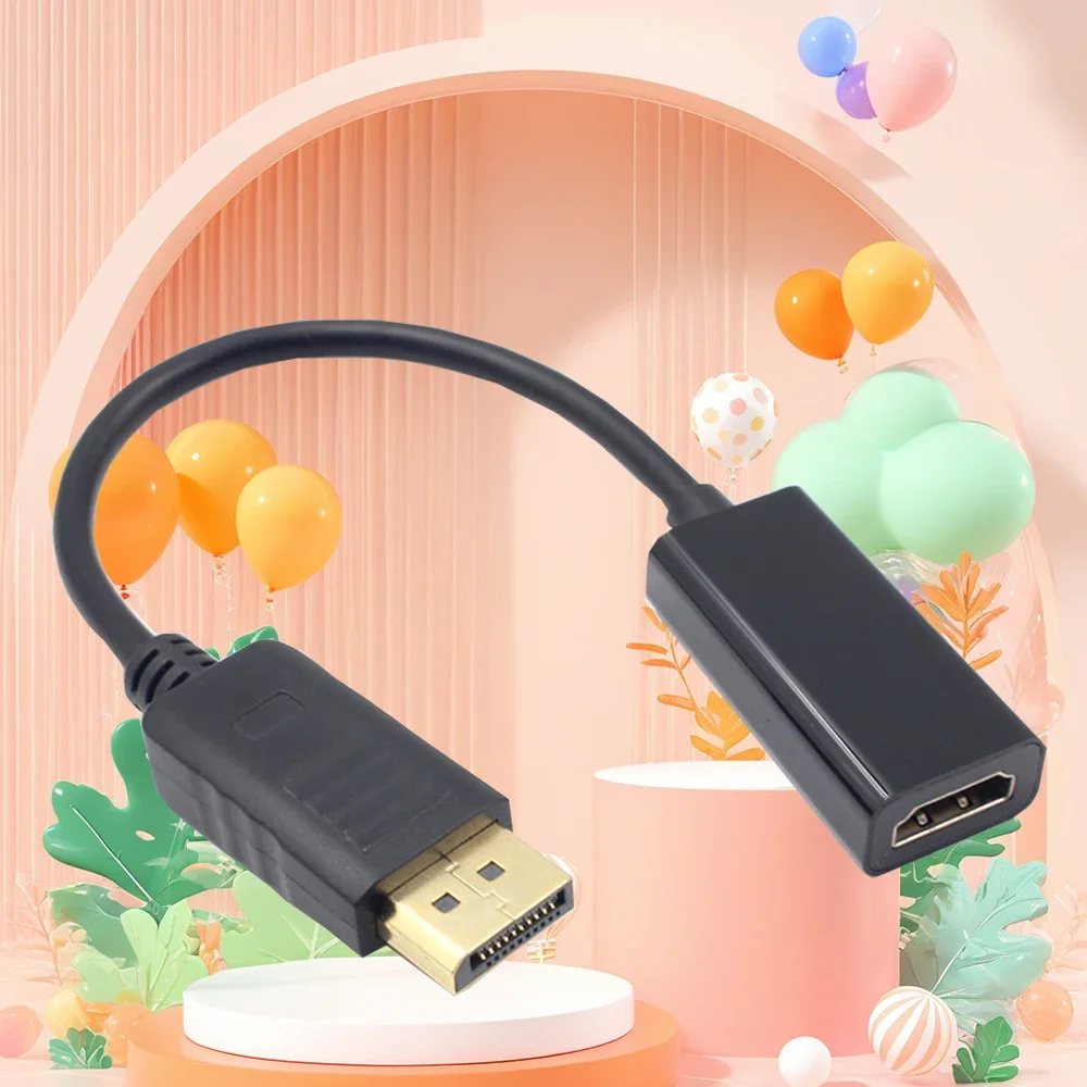 4K 2K DisplayPort إلى HDMI-متوافق مع محول صوت الفيديو 1080P DP إلى HDMI-متوافق مع جهاز عرض الكمبيوتر المحمول PC DV