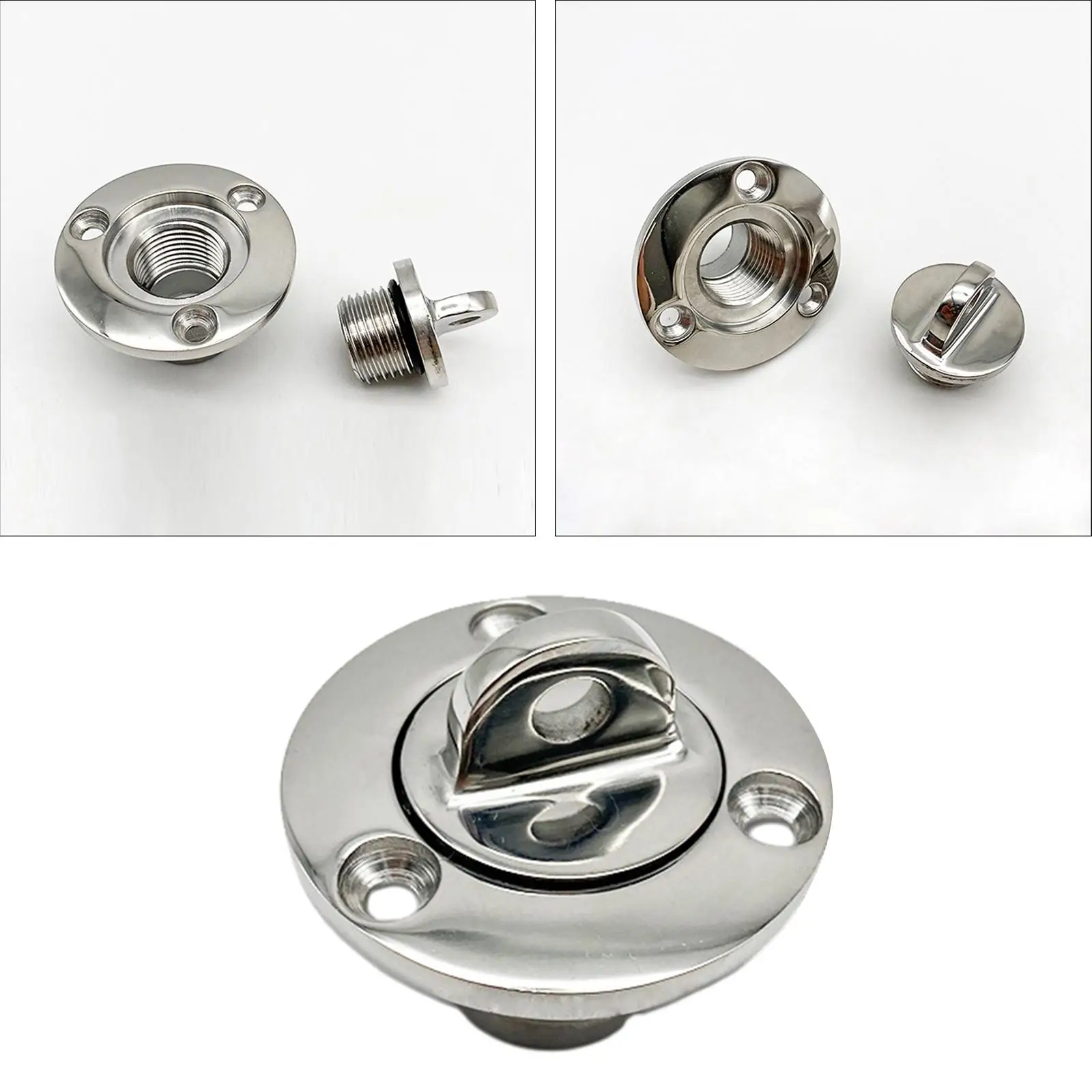 Boat Drain Plug High Polished Screw Type Stainless Steel Garboard Drain Plug