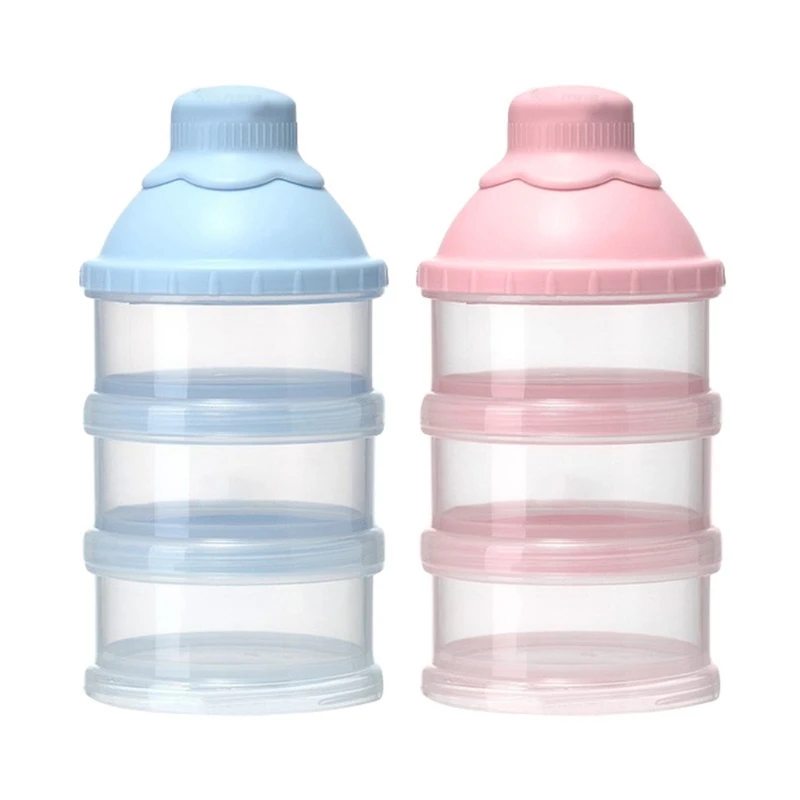 Storage Tanks Leakproof Formula Dispenser 3 Compartment Milk Powder Box