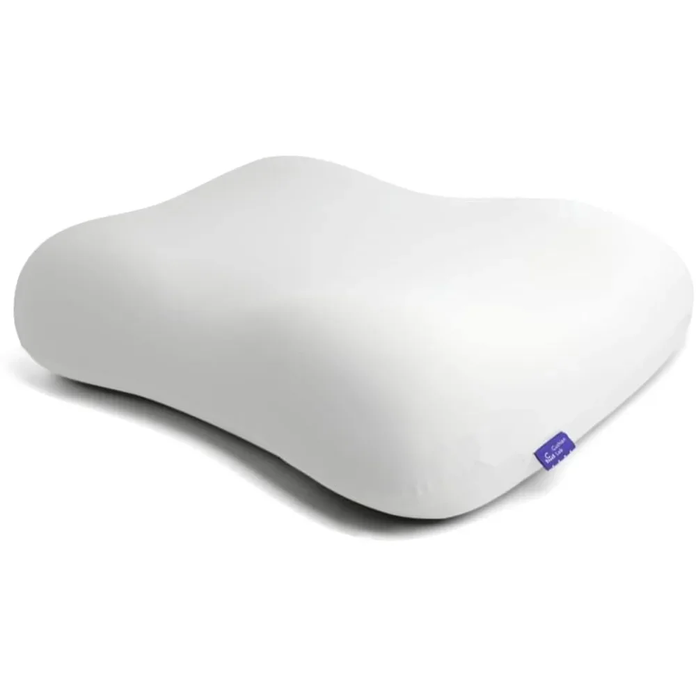 

Deep Sleep Pillow, Patented Ergonomic Contour Design for Side & Back Sleepers, Orthopedic Cervical Shape Gently Cradles Head