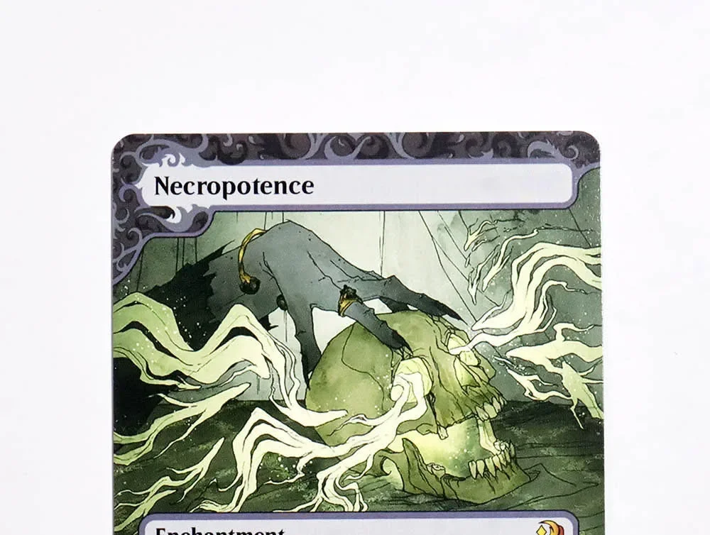 Necropotence holo / احباط TCG بطاقات الوكيل السحري لعبة جودة الوكيل جمع مجلس اللعب لعبة بطاقات التداول الوكيل