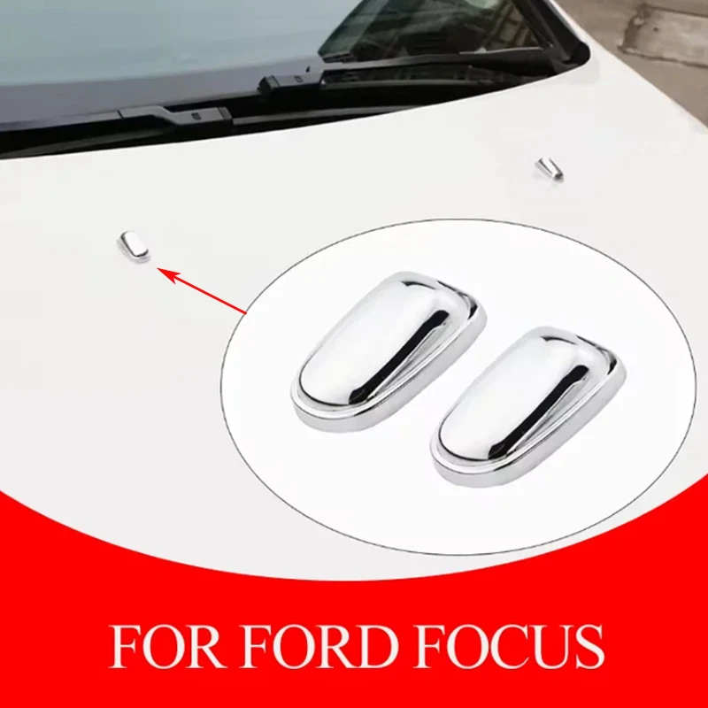 

2Pcs/Set Chrome Sprinkler Head Water Spray Nozzle Wiper Water-jet Cover Sticker For Ford Focus 2 MK2 3 4 MK3 MK4