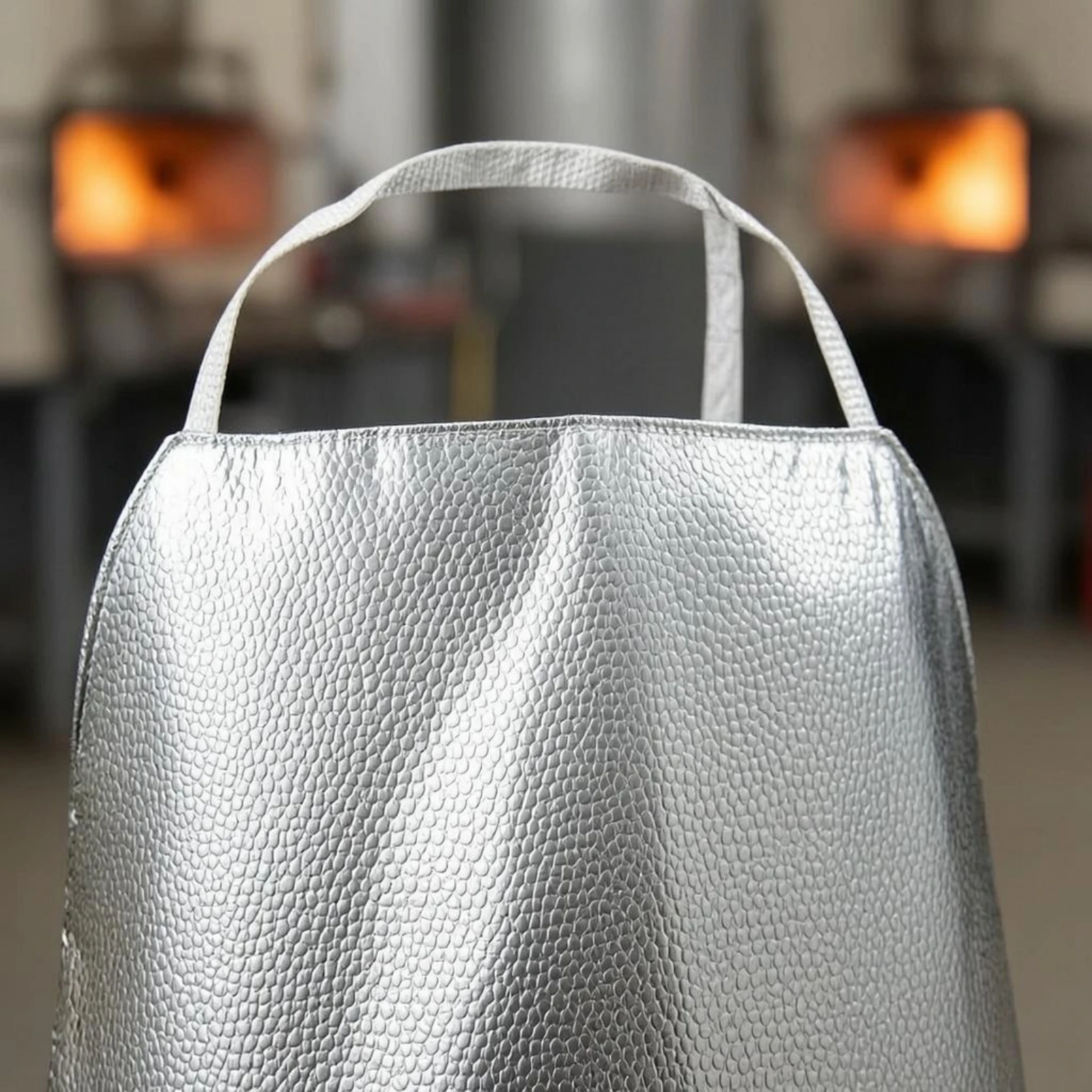 Heat-Resistant Apron Shiny Finish Fireproof Apron Safety Gear Heavy Duty Easy to Clean