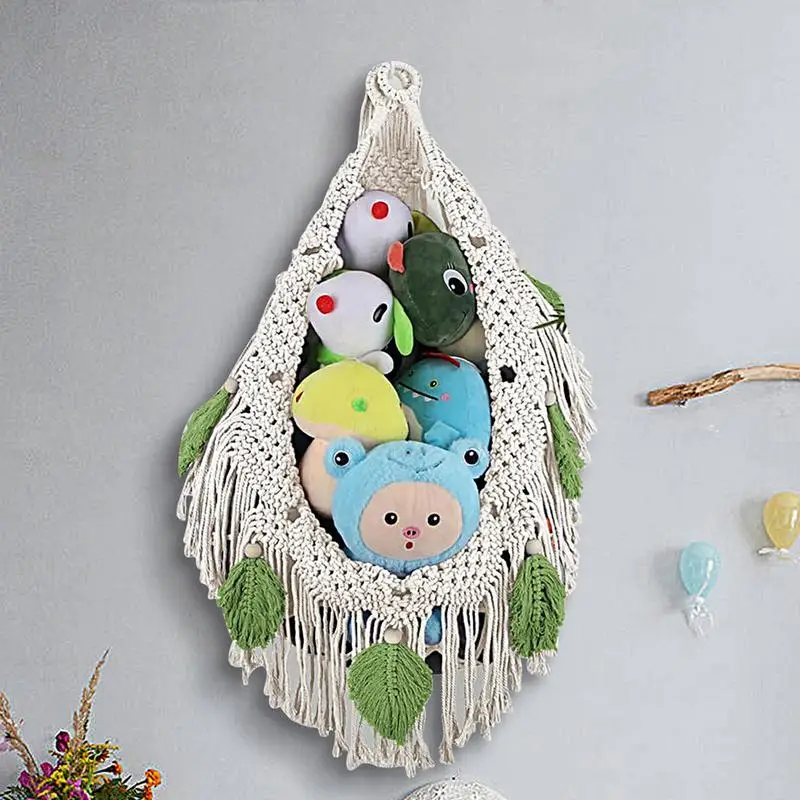 Stuffed Animal Hammock Cute Plushie Stuff Animal Holder Space-Saving Corner Plushies Net Cute Plushie Stuff Animal Holder For