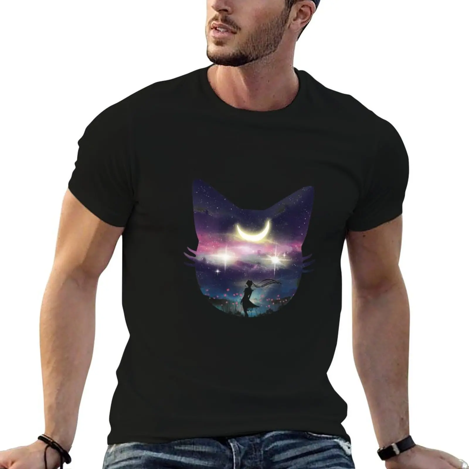 Moon Chaser T-Shirt anime plain mens big and tall t shirts