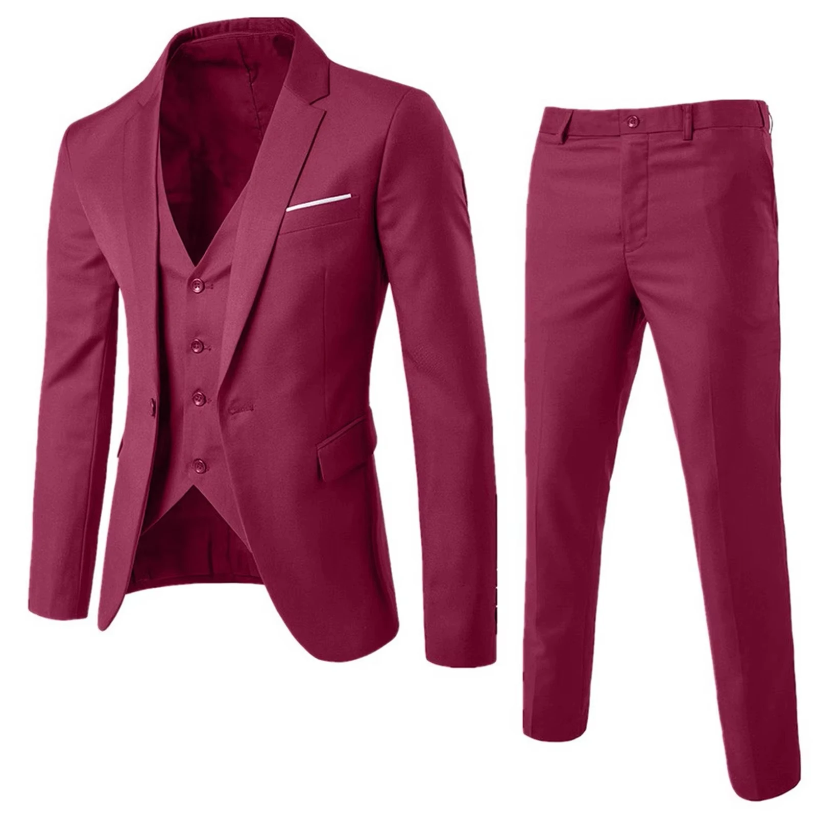 x89 Mens Blazer Wedding Elegant Formal Business Luxury Full Classic Suit Slim Fit Blazer