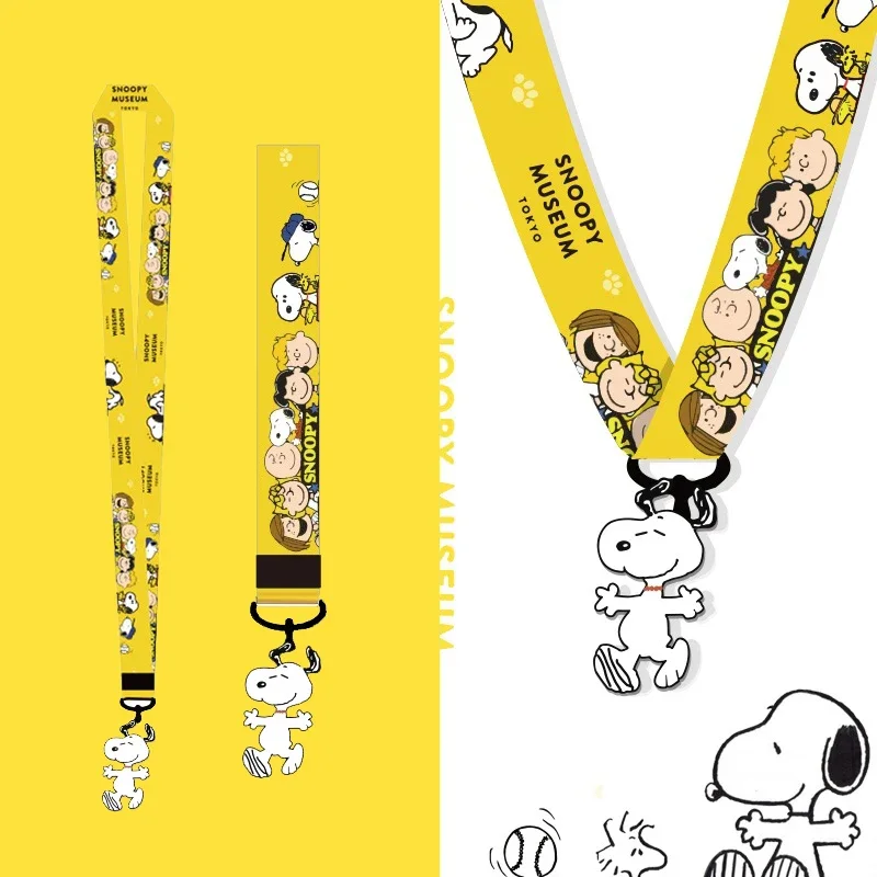 Snoopy Mobile Phone Lanyard Cartoon Kid Key Ring Keychain ID Cell Phone Rope Neck Straps Anime Cellphone Anti Loss Lanyards Gift