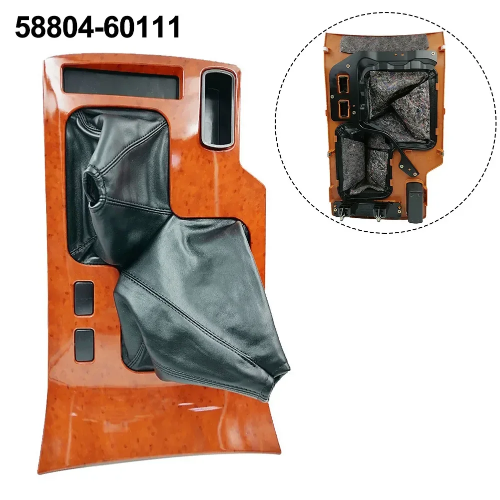FINDME New ABS Center Console Wooden Gear Shifter Panel For Toyota For Land Cruiser FJ100 LC100 Part Number 58804-60111