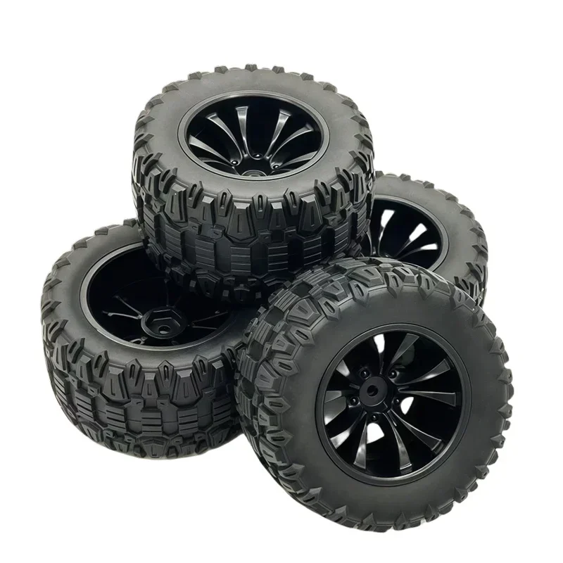 4 pçs 88mm 12mm hex pneus de borracha rodas para scy 16101 16102 16103 pro mjx hyper go 14210 16210 1/14 1/16 rc monster truck atualização