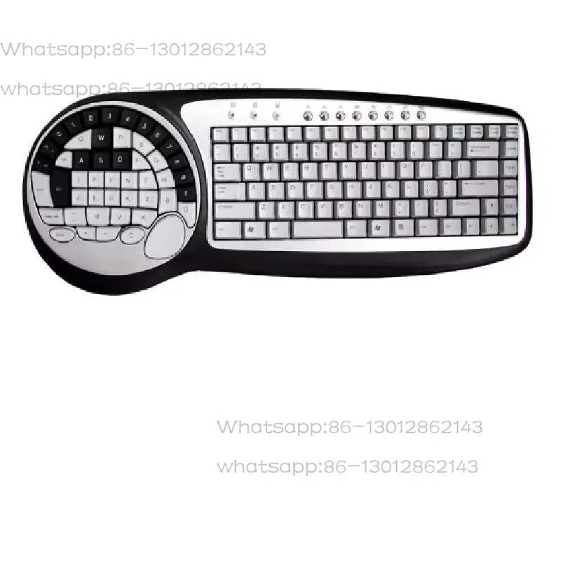 Curved Ergonomic One Hand Gaming Keyboard, Special Key Layout E-Sports Competitive Shooting Game Keypad