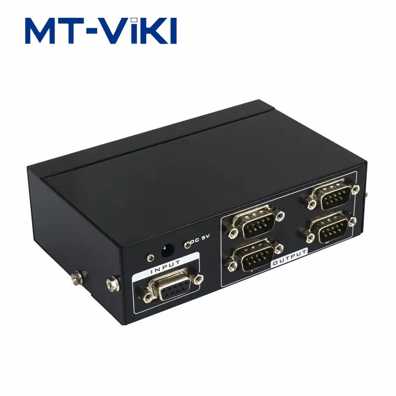 MT-VIKI RS232 Splitter 4 Ports DB9 Serial Splitter 1 in 4 out Support Bidirectional Transmission Serial adapter MT-RS104