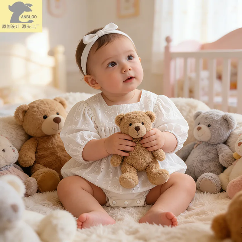 Girls Rompers 2026 Spring Autumn New Baby Clothes Cotton Spring and Autumn Newborn Jumpsuit Sweet A-line Dress