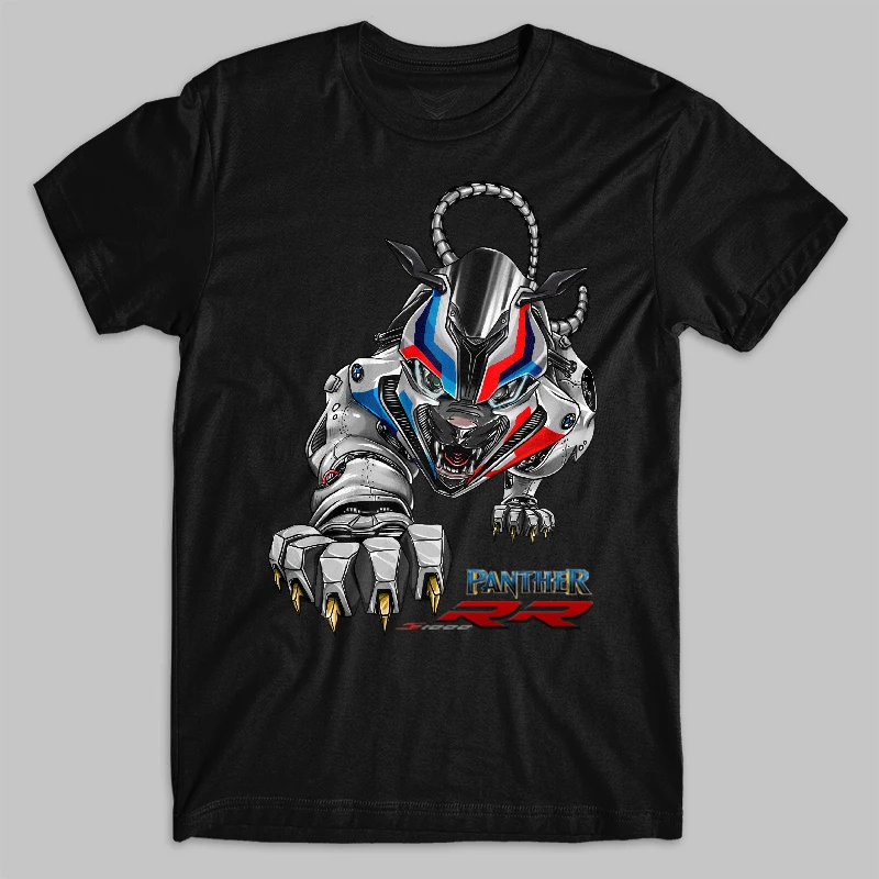

Classic German Motorcycle S1000RR Panther Transfiguration Inspired T-Shirt 100% Cotton O-Neck Short Sleeve Casual Mens T-shirt