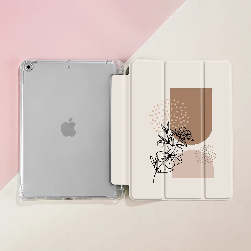 Simple Color Block Case Compatible With iPad iPad 9.7-Inch (6th/5th Generation, 2018/2017)Mini4/5 ,Air4/5 10.9in,With Pen Holder