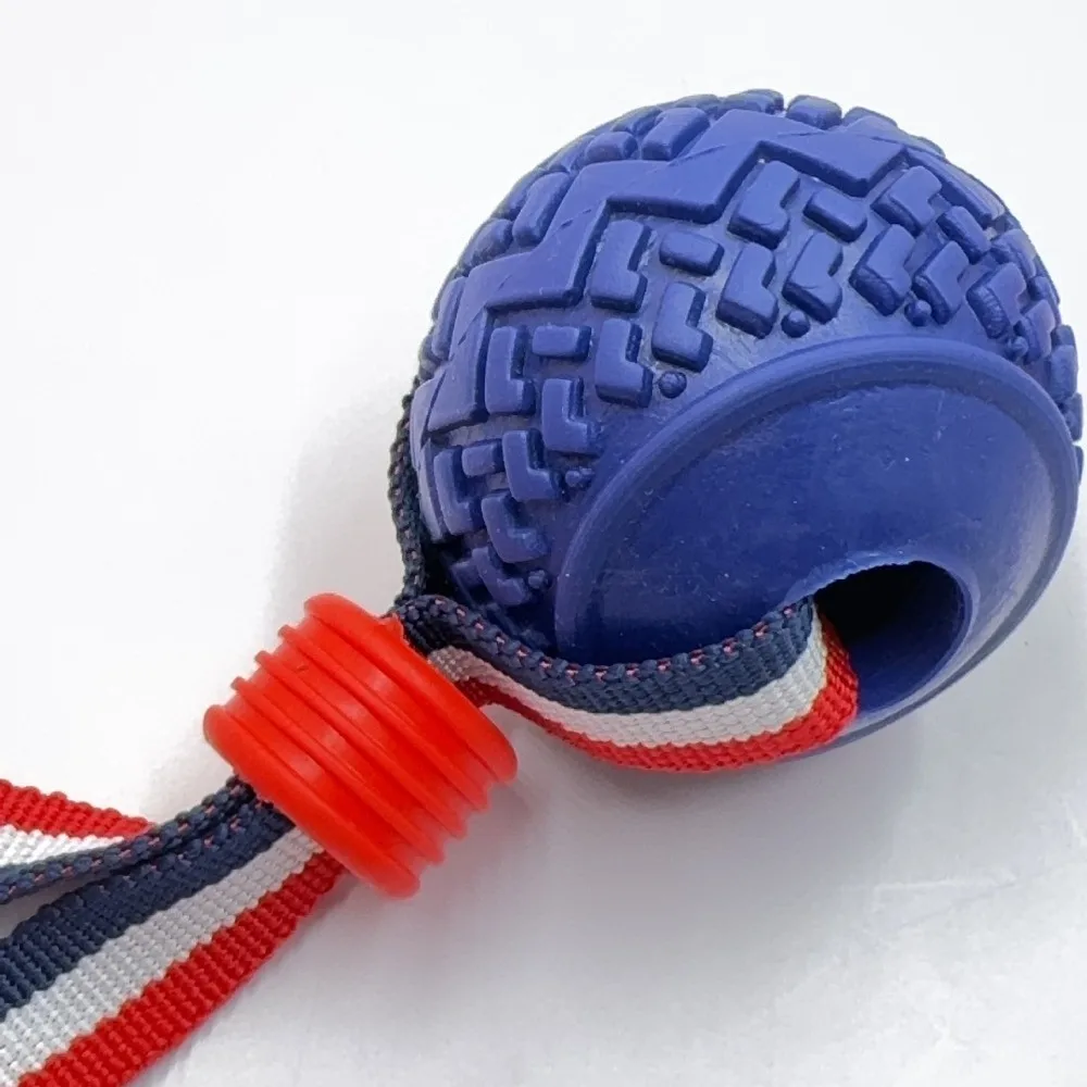 Creative TPR Dog Chew Teeth Cleaning Elastic Dog Training Ball Interactive Pet Bungee Rope Ball for Small Medium Large Dog