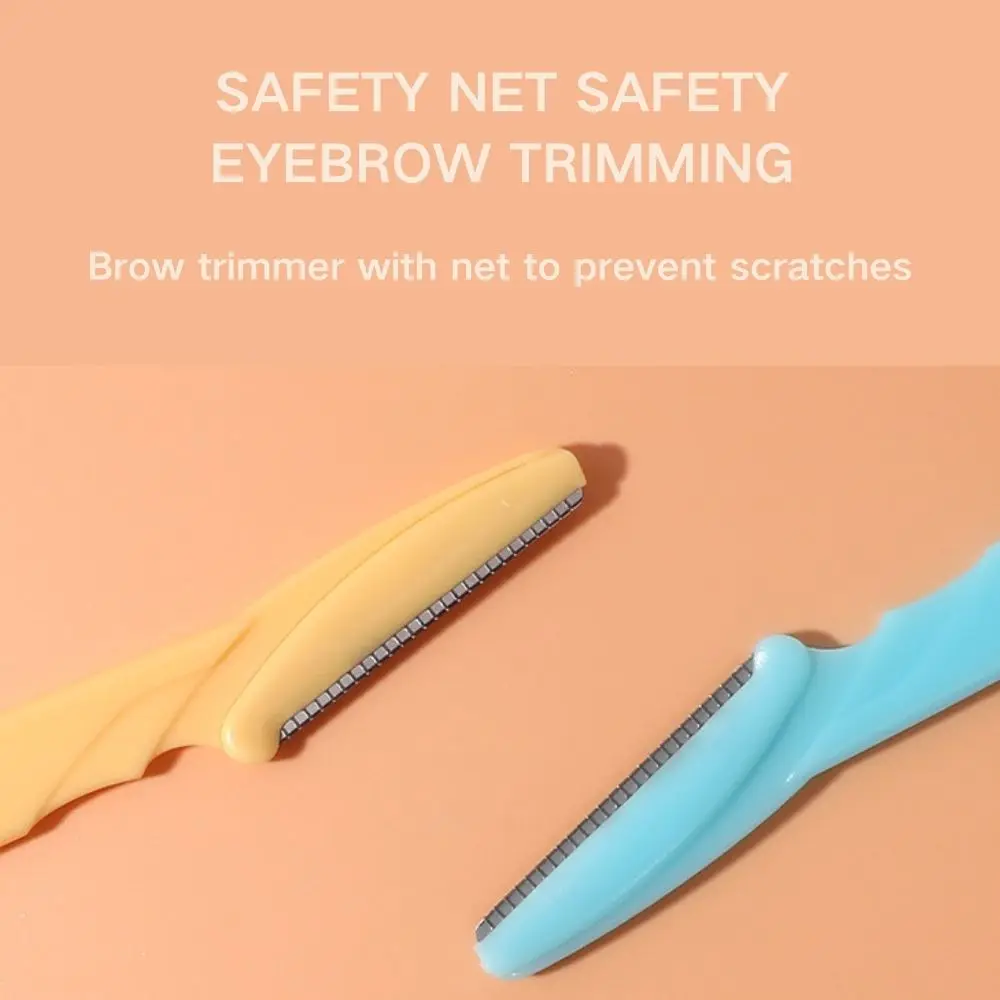 مجموعة أدوات تشذيب الحواجب للنساء من الفولاذ المقاوم للصدأ لإزالة شعر الوجه، مجموعة أدوات تجميل محمولة مع أغطية أمان وسكين الحواجب