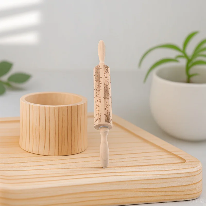 

1pc Wooden Handle Non-Stick Rolling Pin For Baking Pasta Pizza Dumplings Smooth Dough Press Stick Kitchen Tool