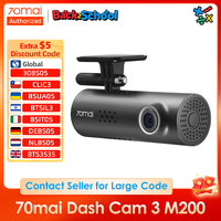 70mai Smart Dash Cam 3 English Voice Control 1080P HDR Night Vision Support 24H Parking Monitor WIFI 70mai Car DVR M200
