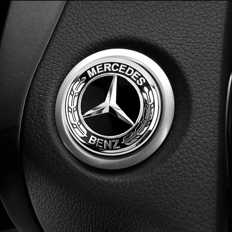 52mm Car Steering Wheel Center Logo Sticker Alloy Emblem for Mercedes Benz W204 W205 W212 W211 W213 W210 W220 W202 W176 W246 GLA