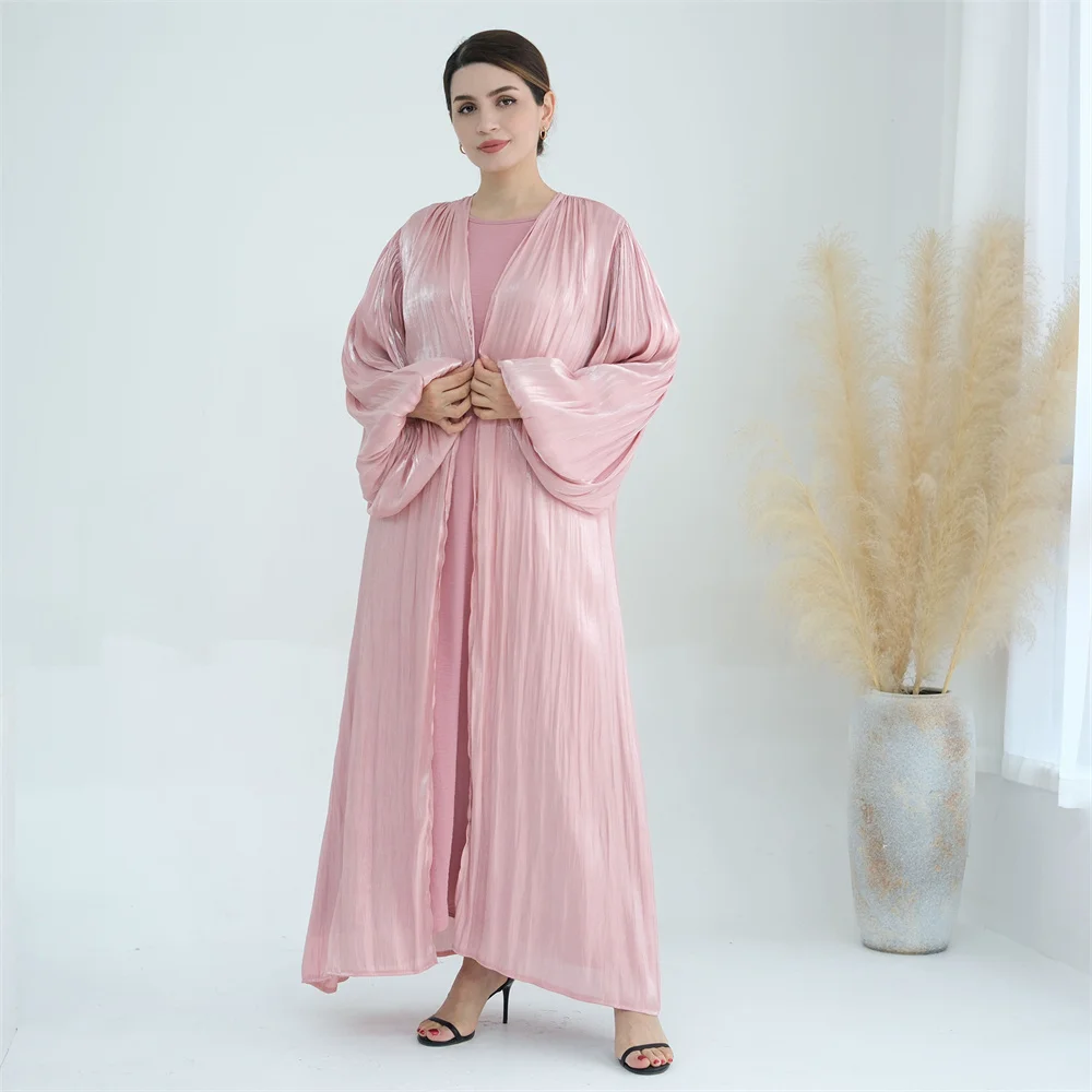 2024 New Saudi Arabia Open Kimono Abaya Dubai Luxury Turkey Muslim Modest Dress for Women Islamic Clothing Robe Femme Musulmane