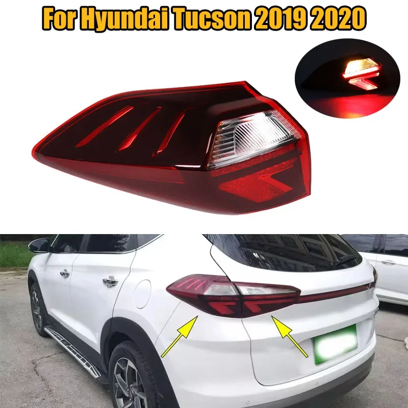 Outer LED Rear Tail Light Turn Signal Light Stop Brake Lamp Taillight Assembly For Hyundai Tucson 2019 2020