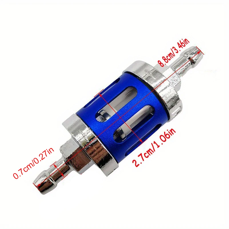 Motorcycle 8mm CNc Aluminum Glass Gas Fuel Oil Filter For ATV dirt Pit Bike 125/140/150/160cc CrF70 90 110 250 tTR100 110 KLX65