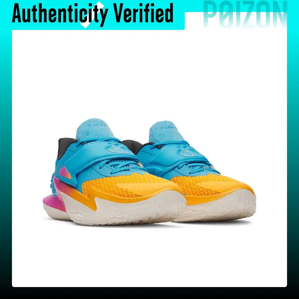 Under Armour Curry Fox 2 Basketball Shoes Men's Blue Yellow 6011484-419