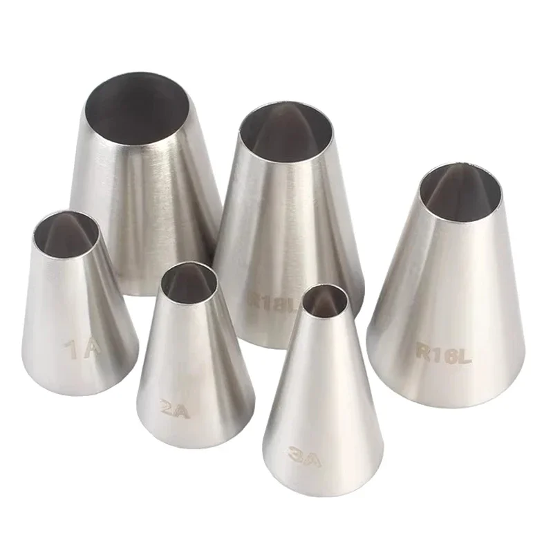 

Promotion Multi-size Large Size Round Piping Nozzle Cake Cream Pastry Tools Stainless Steel Icing Tips For Cupcake Decorating