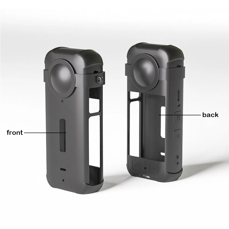 For Insta360 X3 Silicone Case with Lens Cover Cap Lens and Screen Tempered Glass Film Full Protective Soft Silicon Insta 360