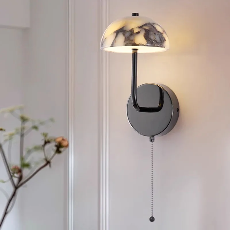 

Indoor living room dining room bedroom wall lamp novel natural stone wall lamp