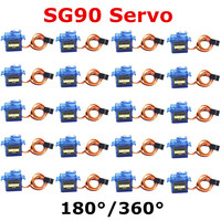 2/5/10/20/50 PCS SG90 9G Micro Servo Motor Control for RC Robot Arm Servomotor Toy Airplane Helicopter Aircraft Models 180°/360°