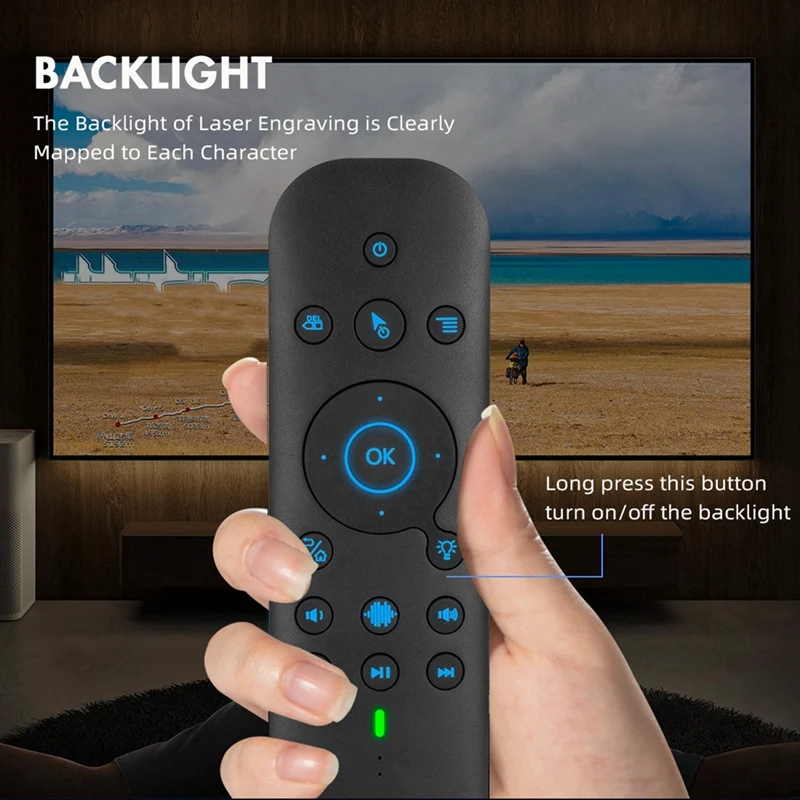 G60S PRO BT Voice Remote English+Russian Voice Backlight 2.4G Bluetooth Dual Mode Remote For Android TV BOX Projector