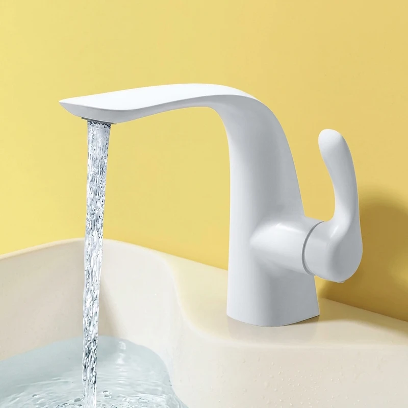 

Solid Brass Hot Cold Water Tap Bathroom Vanity Faucet Under Mount Sink Art Basin Mixer Tap For Household Washing Room