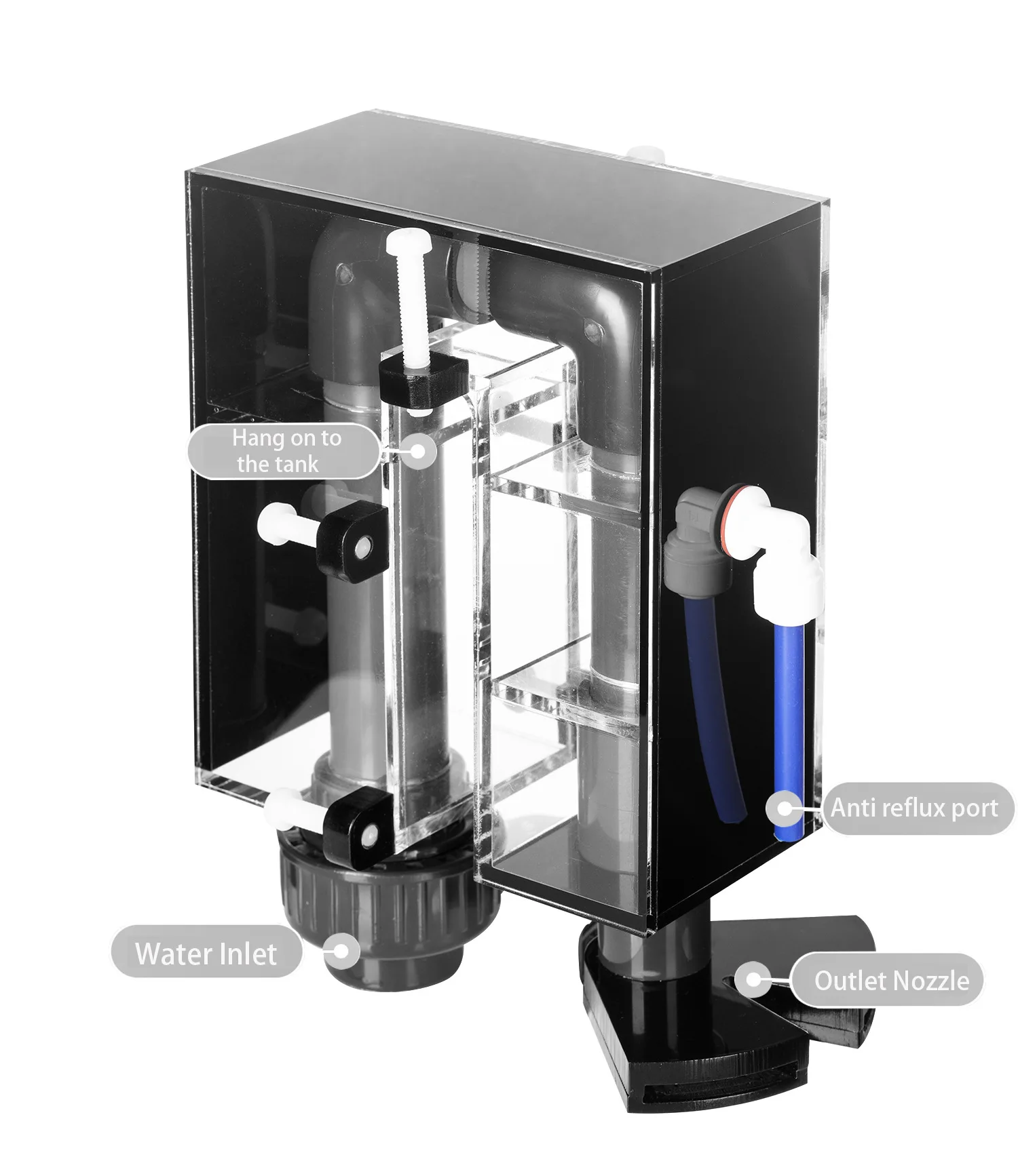 Overflow Box, Companion Acrylic Fish Tank, Circulating Water Pump Return Box, Connection Box,Marine Source