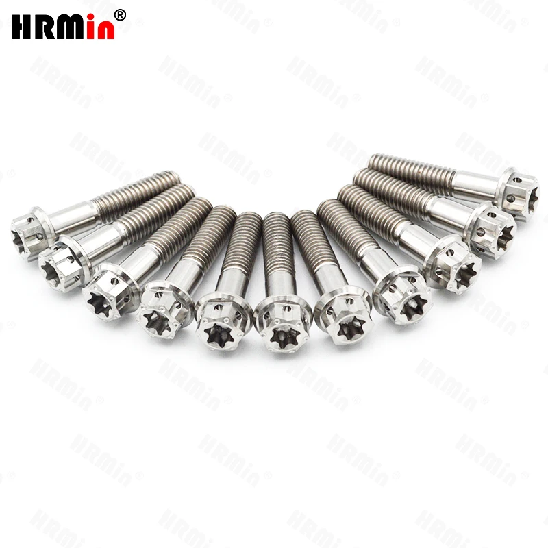 

HRMin Gr5 titanium hex flange bolt screw torx M6x30/35mm for Motorcycle racing car bycycle