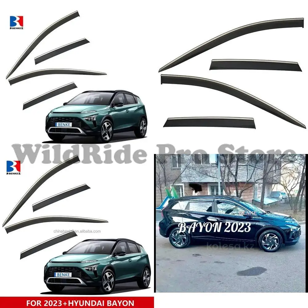 

1 комплект автомобильных аксессуаров для Hyundai Bayon 2023 2024, защита от дождя, щитки, ветрозащитный дефлектор, дверной солнцезащитный козырек, оконный козырек