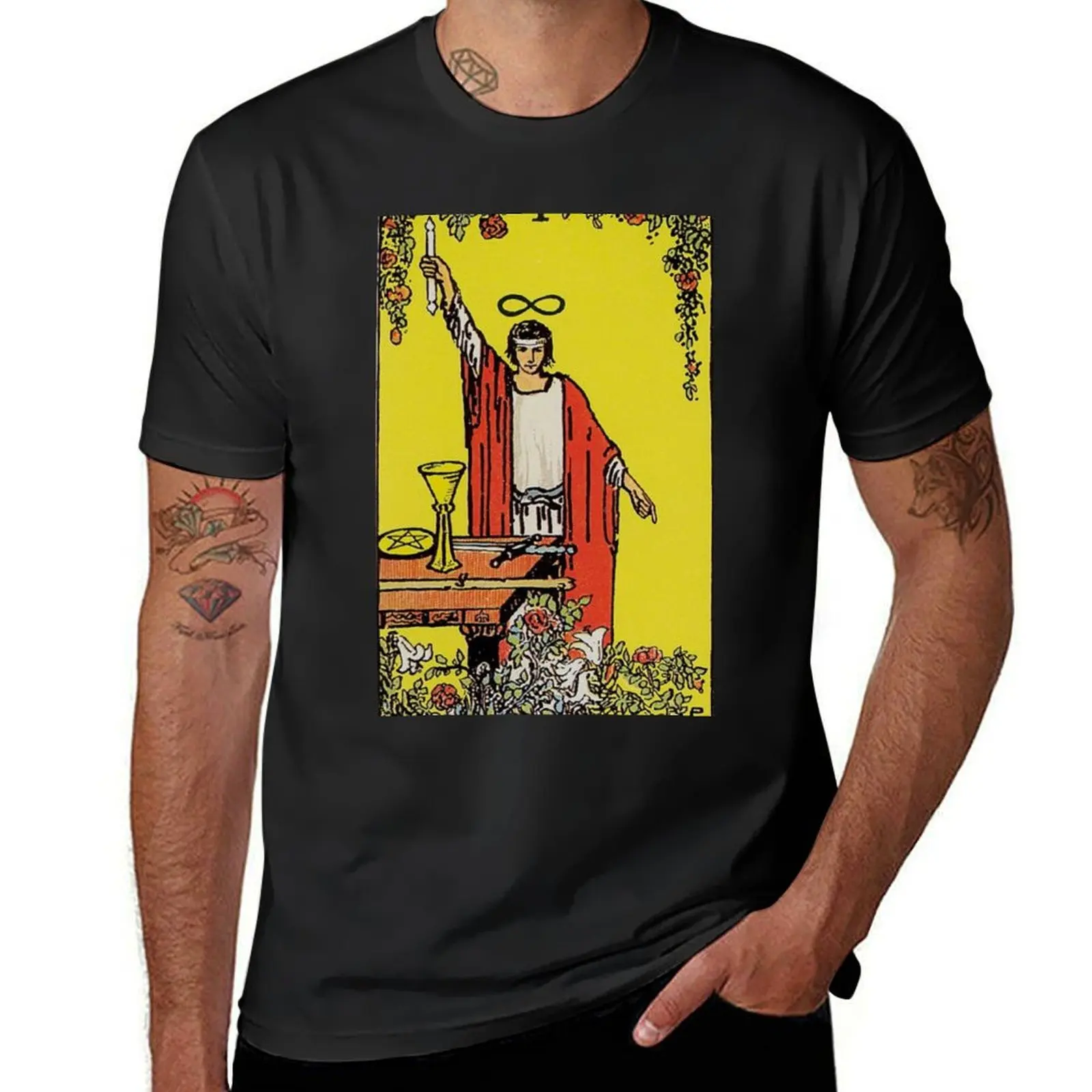 The Magician Tarot T-Shirt anime sweat mens white t shirts