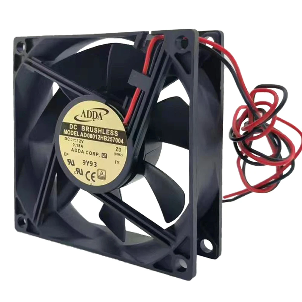 Kipas Pendingin Industri Udara Tinggi 8025 DC12V 808025mm AD08012HB257004 0.18A Kipas Ventilasi Kabinet Peralatan Inverter