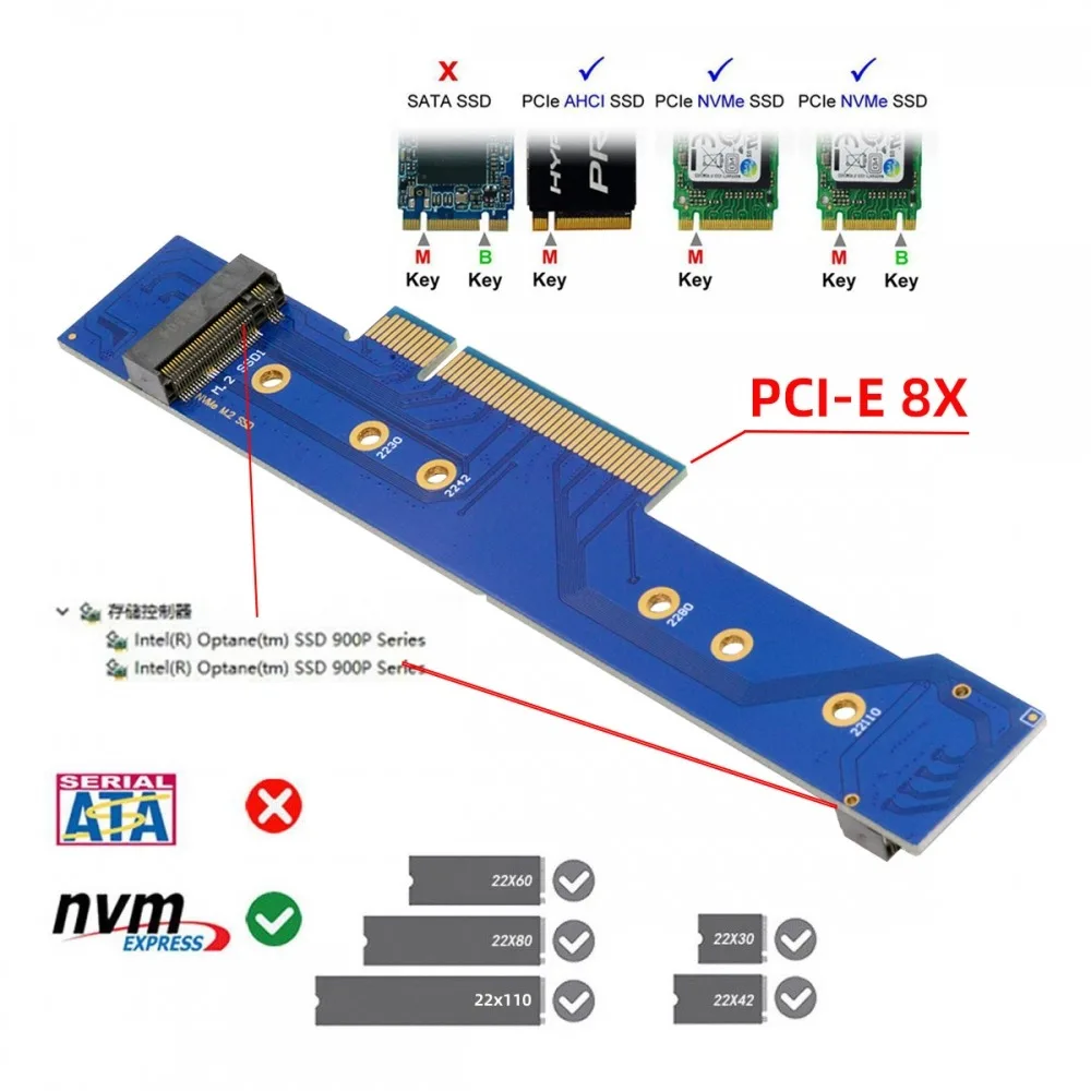 PCIE 3.0 4.0 X8 Express to Dual 2x NVME M.2 SSD Gen4 X8 X16 Raid Card VROC Raid0 Super Adapter for 1U Chassis