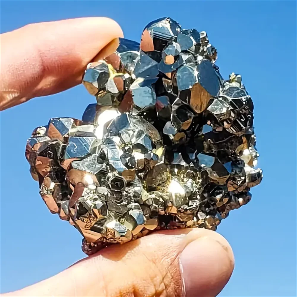 Aaaa-Grade + Natural Pyrite Crystal Original Block – Irregular Brassmine Sample, High-End DIY Jewelry, Home And Garden